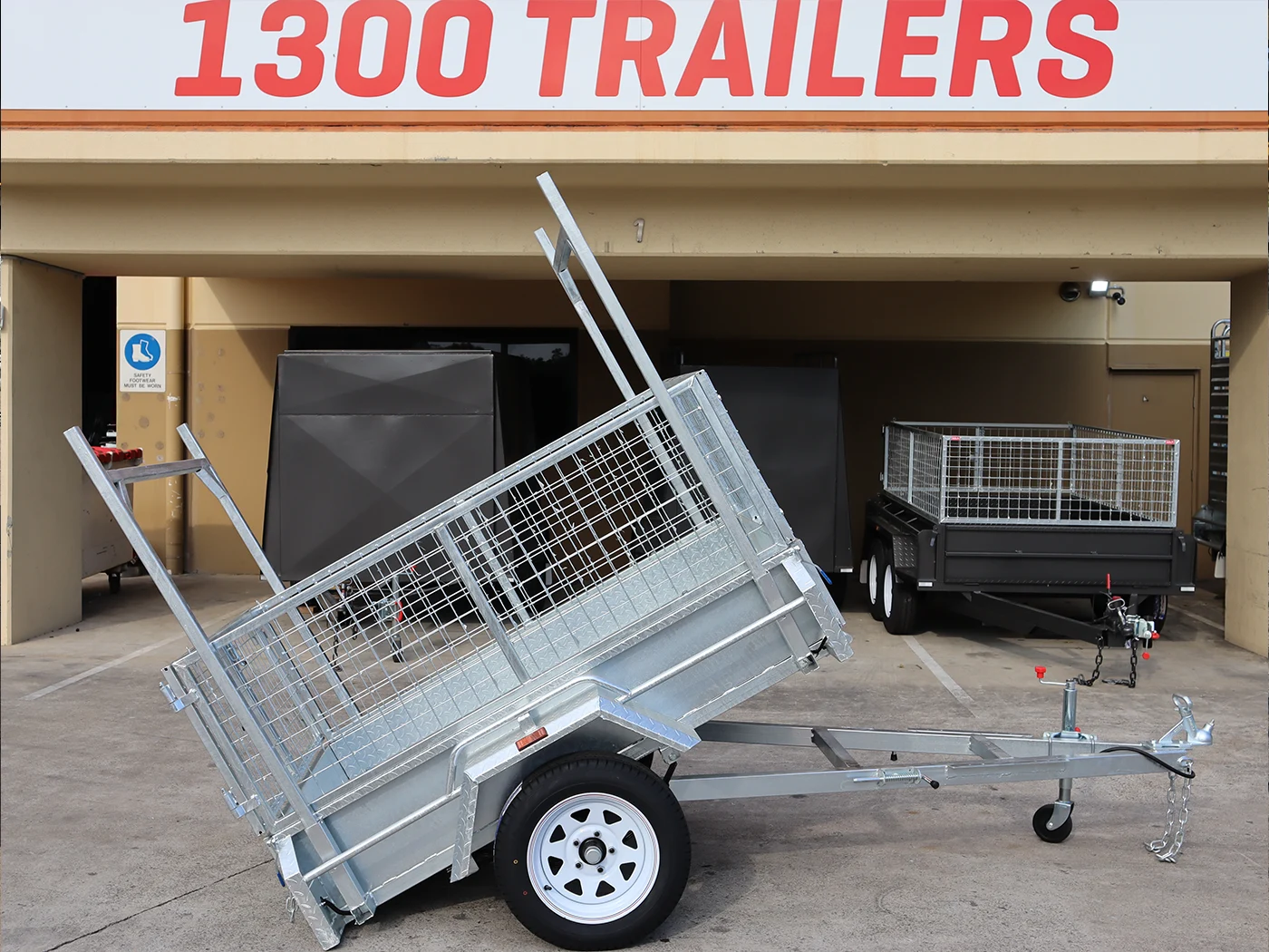 6x4 Galvanised 2ft Cage Trailer for Sale with Ladder Racks and Tilt Function — image 3
