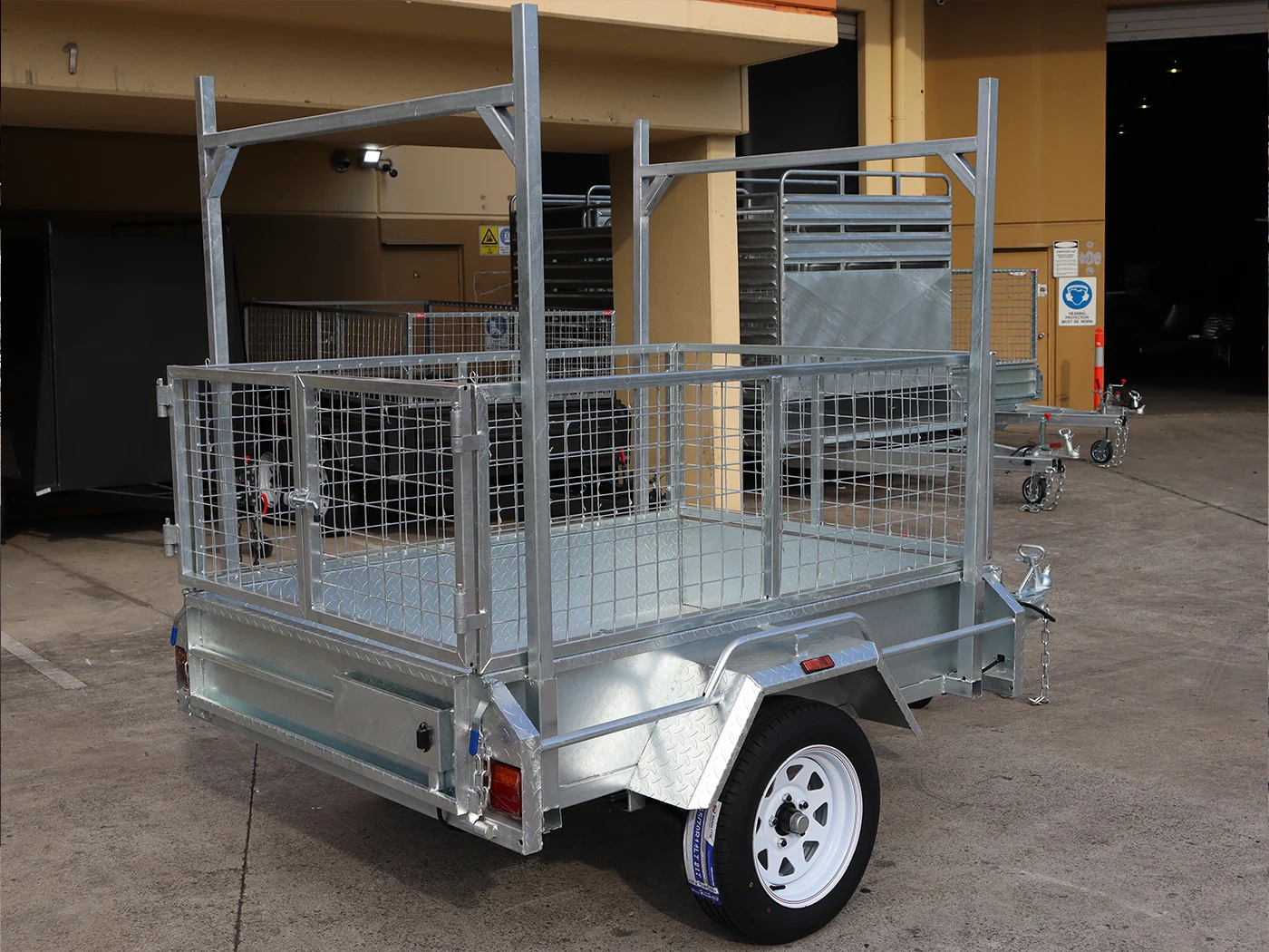 6x4 Galvanised 2ft Cage Trailer for Sale with Ladder Racks and Tilt Function — image 11
