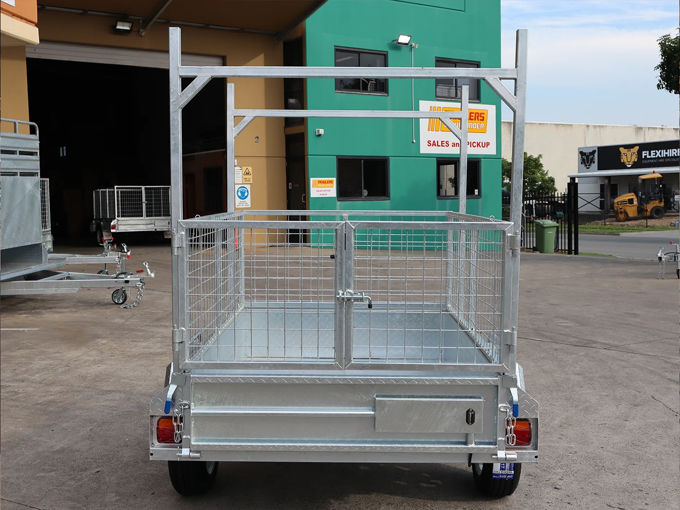 6x4 Galvanised 2ft Cage Trailer for Sale with Ladder Racks and Tilt Function — image 10