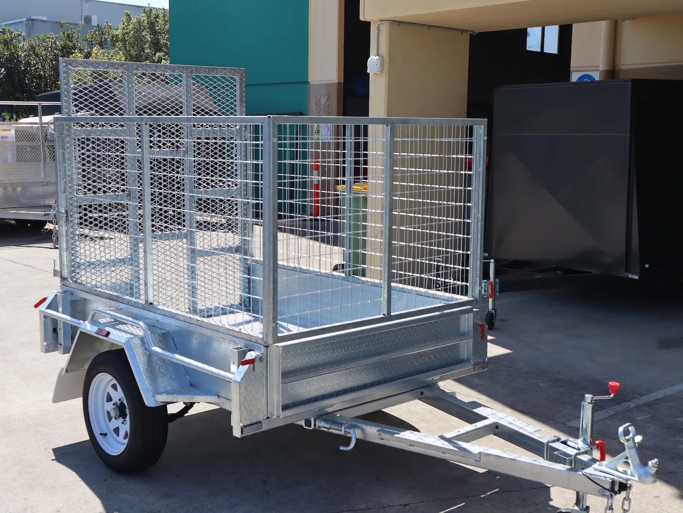 6x4 Galvanised 3ft Cage Trailer with 5ft Drop Down Ramp & Tilt Function Trailer for Sale Brisbane — image 4