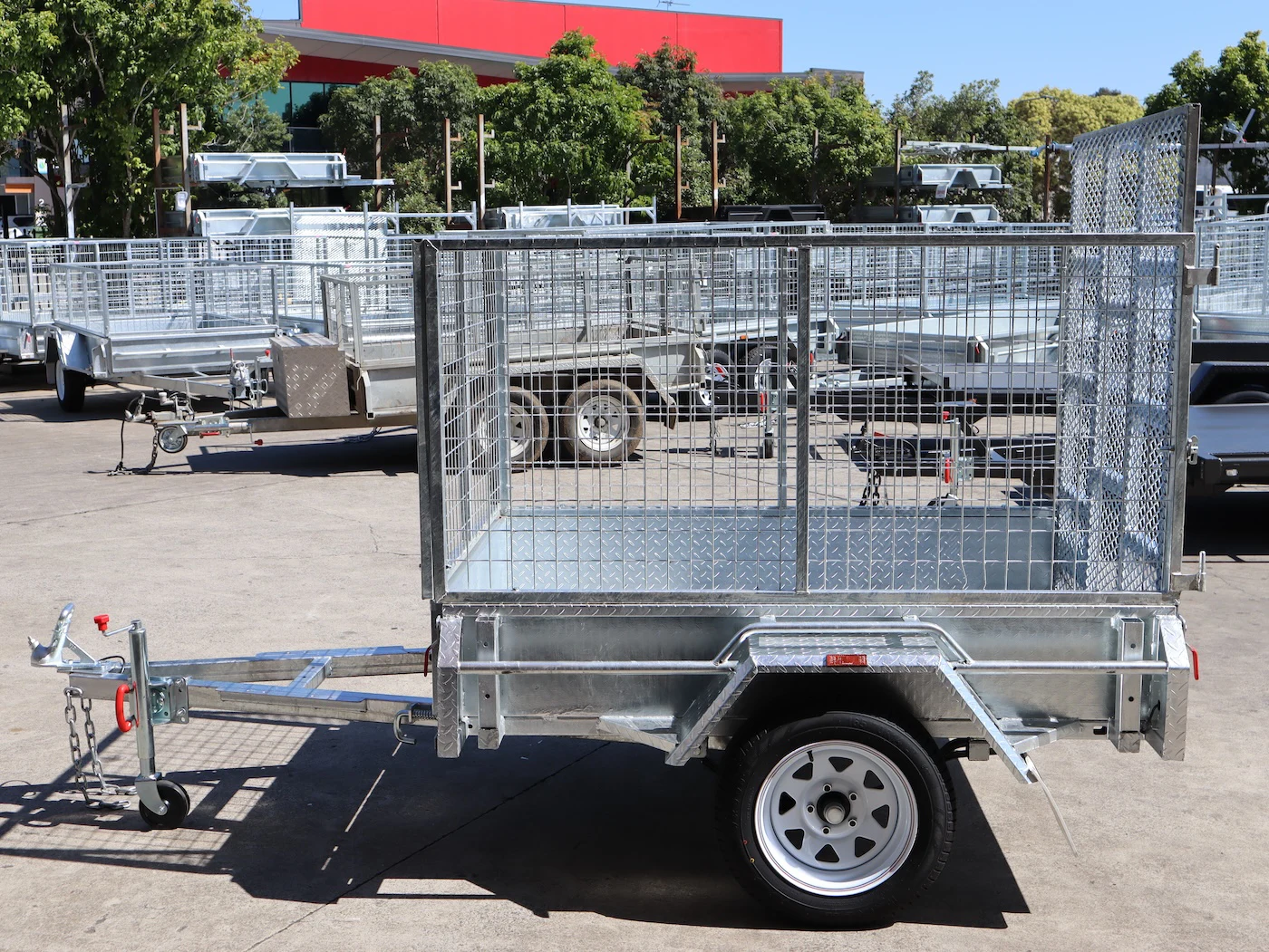6x4 Galvanised 3ft Cage Trailer with 5ft Drop Down Ramp & Tilt Function Trailer for Sale Brisbane — image 11