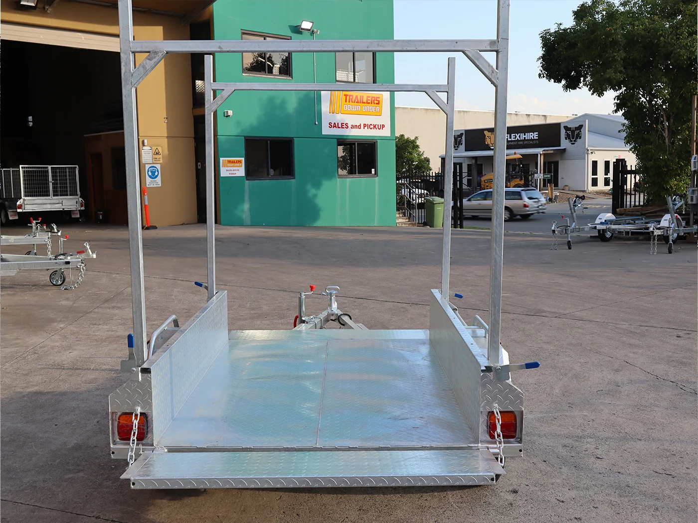 6x4 Galvanised Trailer with Tilt Function | Ladder Racks | Single Axle Galvanised Box Trailer For Sale - Brisbane — image 7