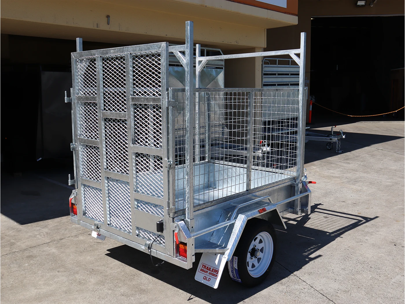 6x4 Galvanised 3ft Cage Trailer with 5ft Drop Down Ramp | Racks & Tilt Function | Trailer for Sale Brisbane — image 5