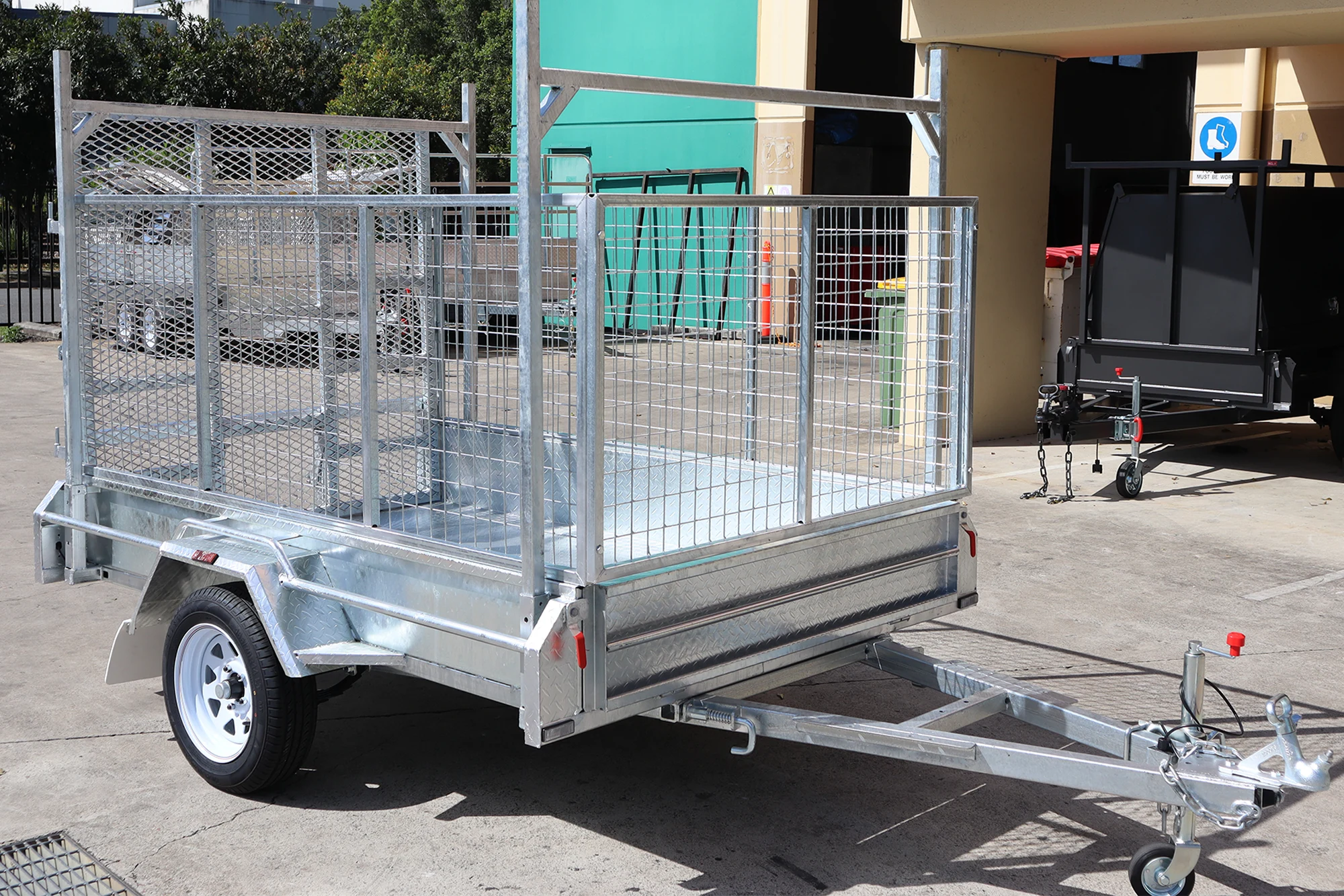 8x5 Galvanised 3ft Cage Trailer with 5ft Drop Down Ramp | Racks & Tilt Function | Trailer for Sale Brisbane — image 7