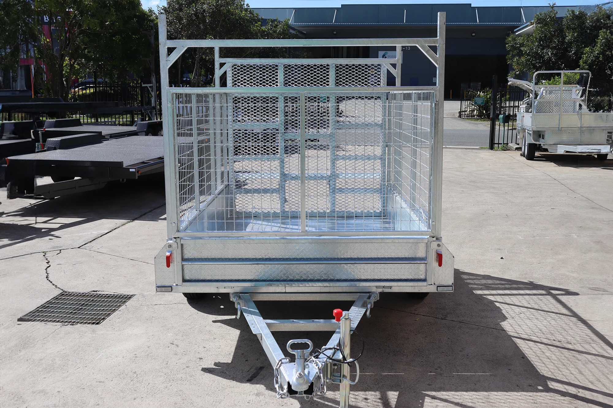 8x5 Galvanised 3ft Cage Trailer with 5ft Drop Down Ramp | Racks & Tilt Function | Trailer for Sale Brisbane — image 10