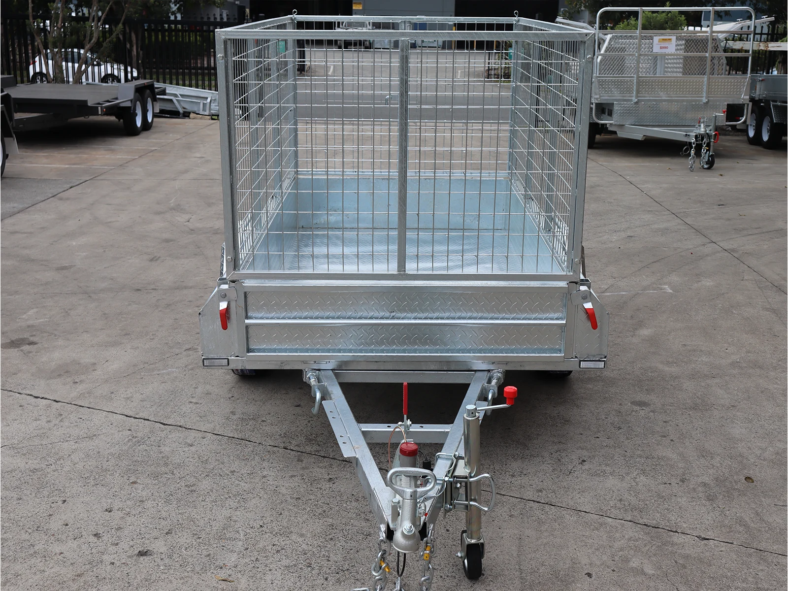 7x4 Extra Heavy Duty Single Axle Galvanised Trailer 1.0 Tonne ATM with 3 Ft Cage for Sale in Brisbane — image 8