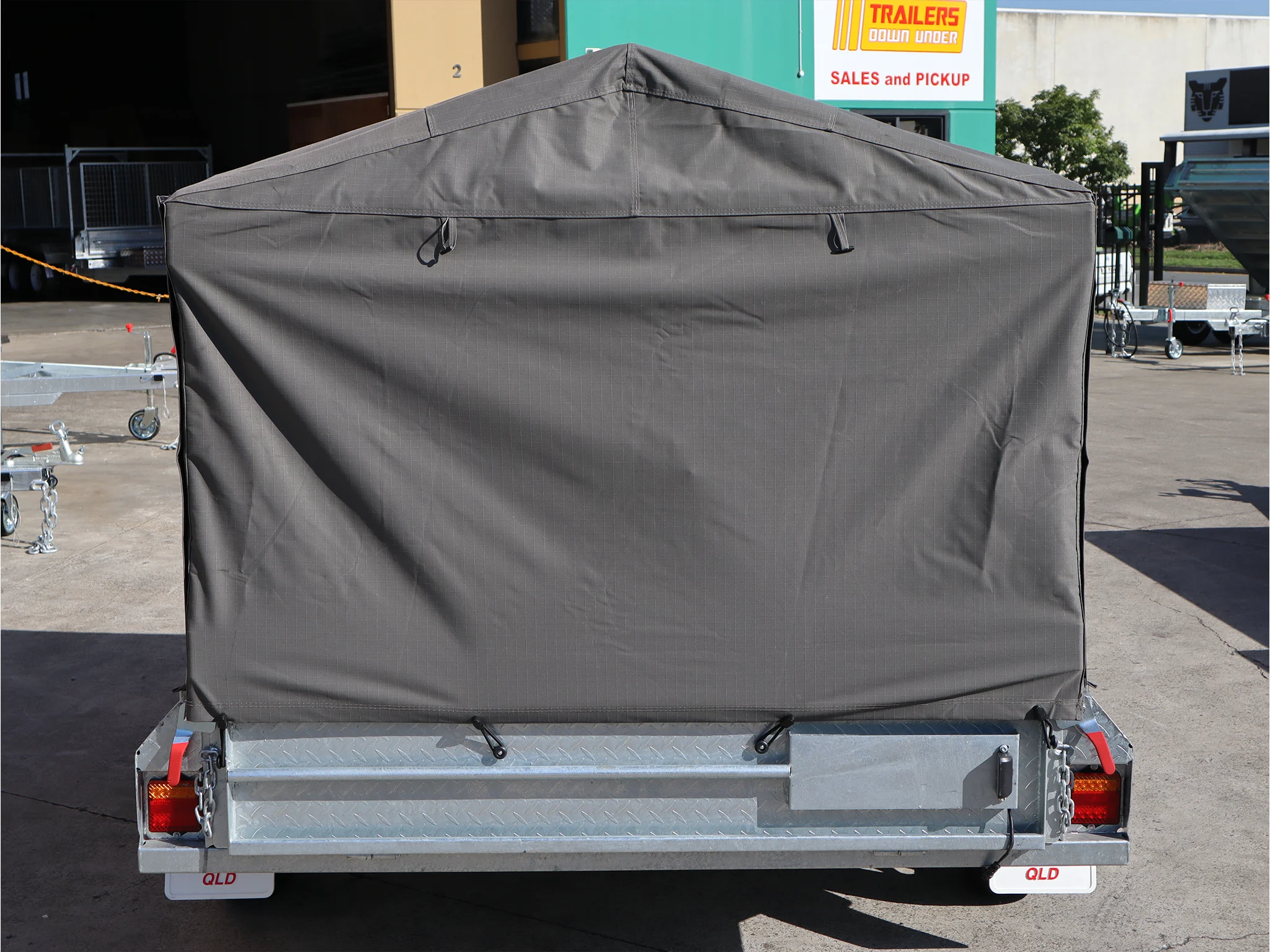 7x5 Heavy Duty Single Axle Galvanised Box Trailer with 3 Ft Cage | Canvas Cover for Sale in Brisbane — image 5