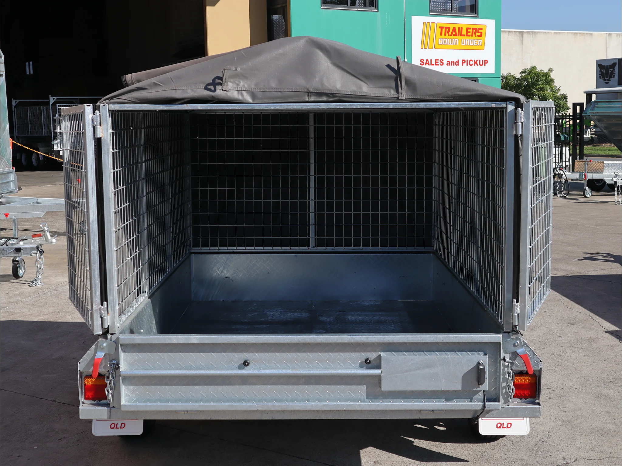 7x5 Heavy Duty Single Axle Galvanised Box Trailer with 3 Ft Cage | Canvas Cover for Sale in Brisbane — image 6