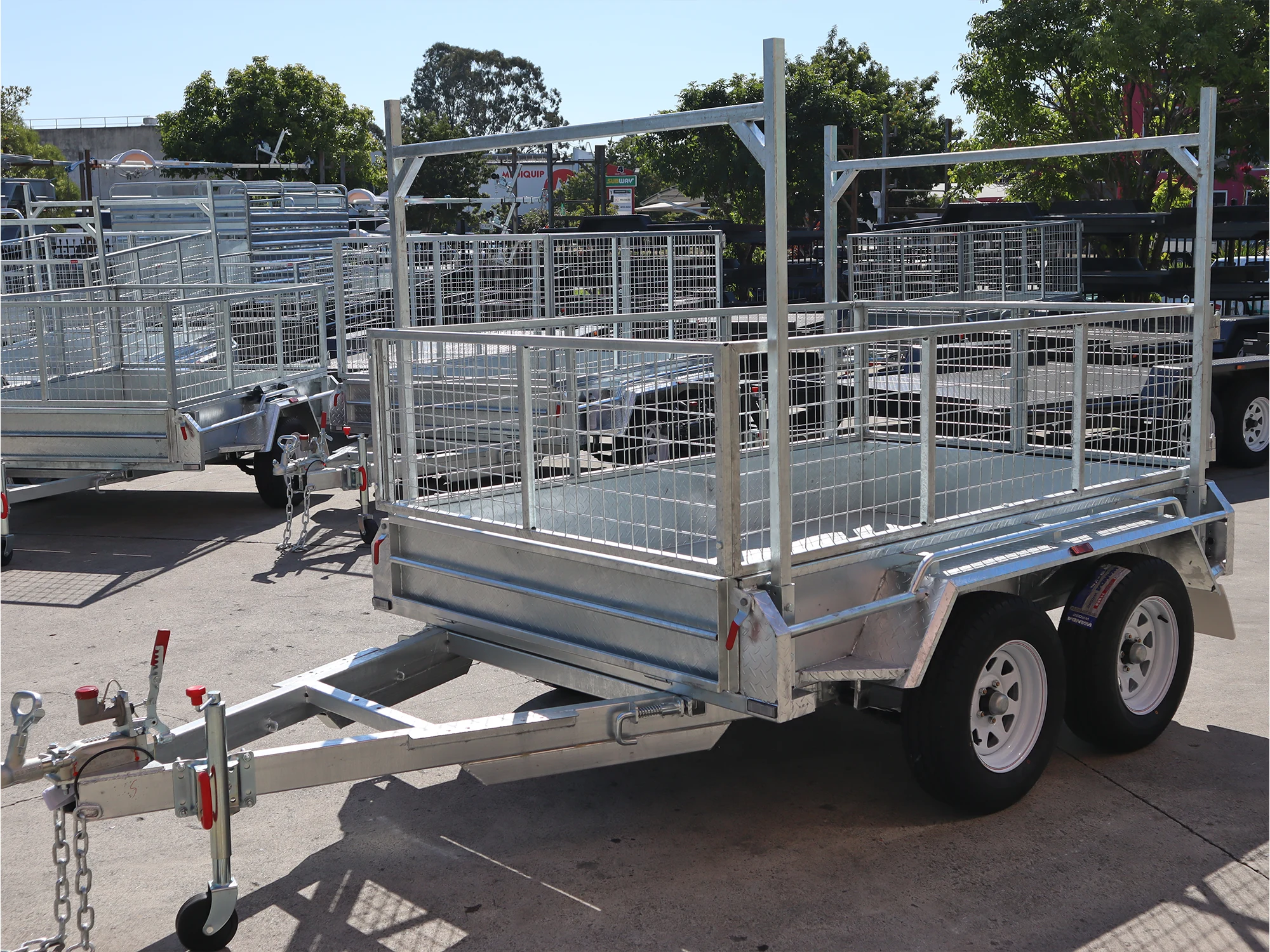8x5 Galvanised Cage Trailer For Sale with Racks and 2ft Cage — image 10