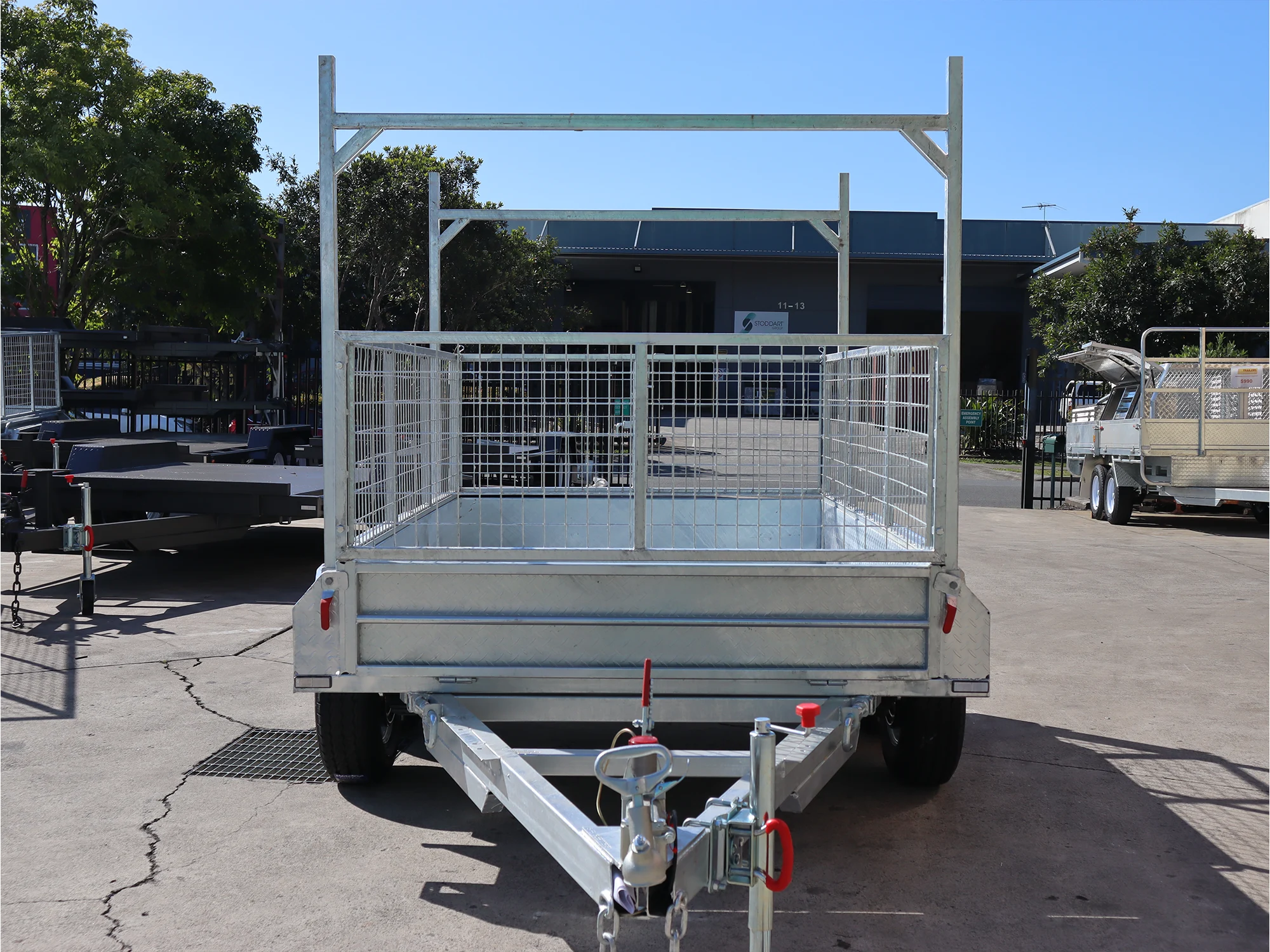 8x5 Galvanised Cage Trailer For Sale with Racks and 2ft Cage — image 9