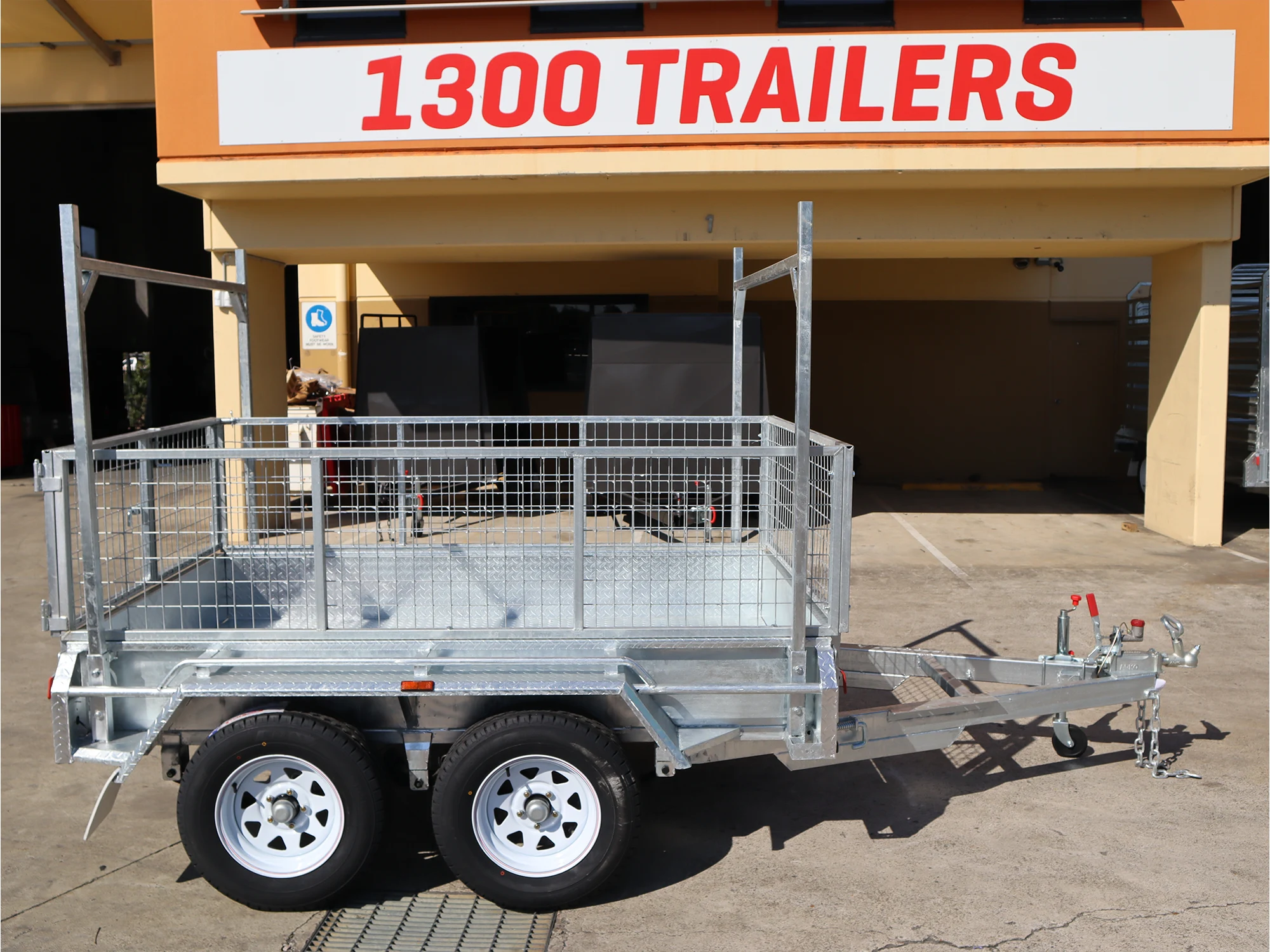 8x5 Galvanised Cage Trailer For Sale with Racks and 2ft Cage — image 8