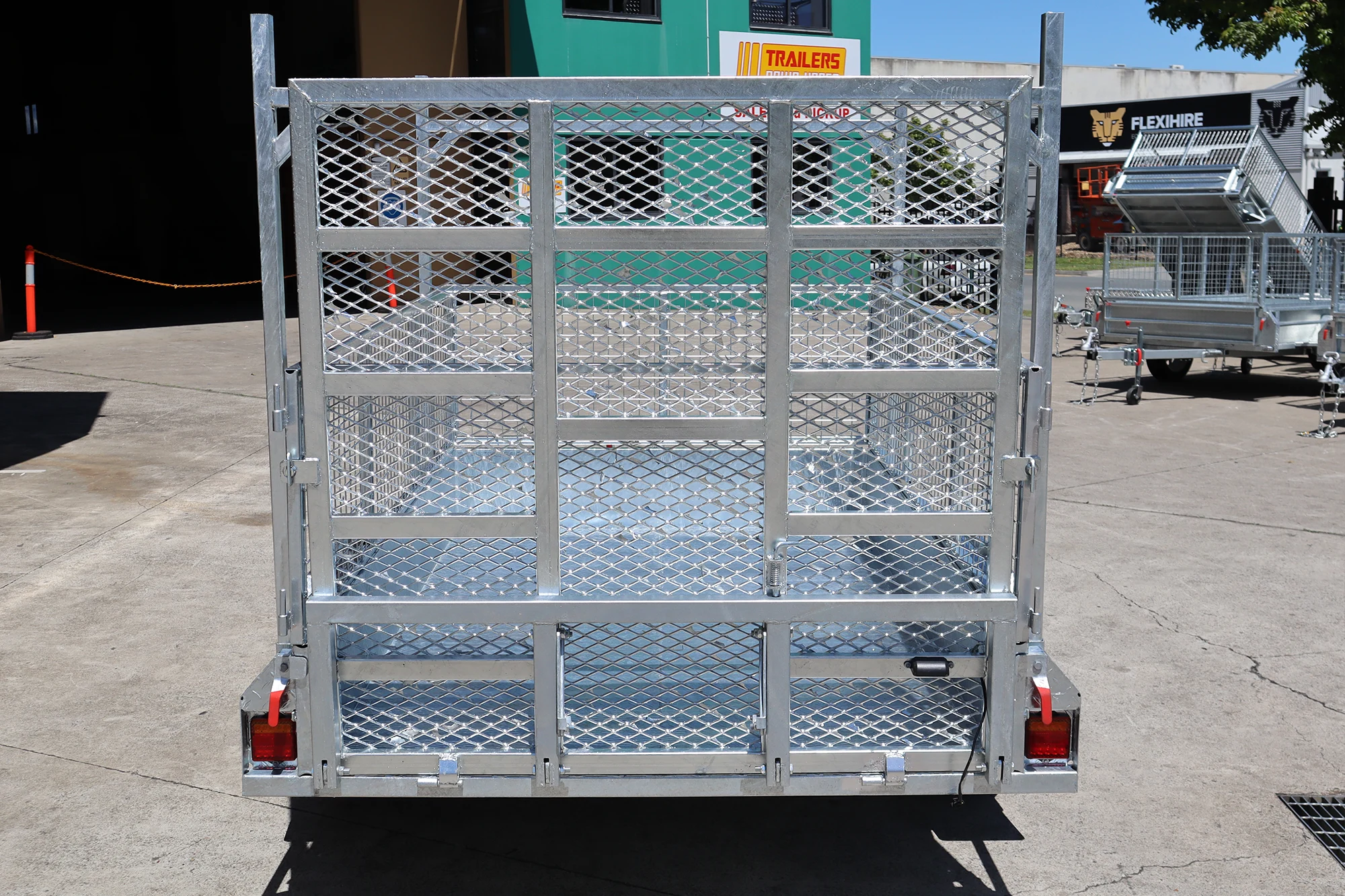 8x5 Galvanised 2ft Cage Trailer with 5ft Drop Down Ramp | Racks & Tilt Function | Trailer for Sale Brisbane — image 4