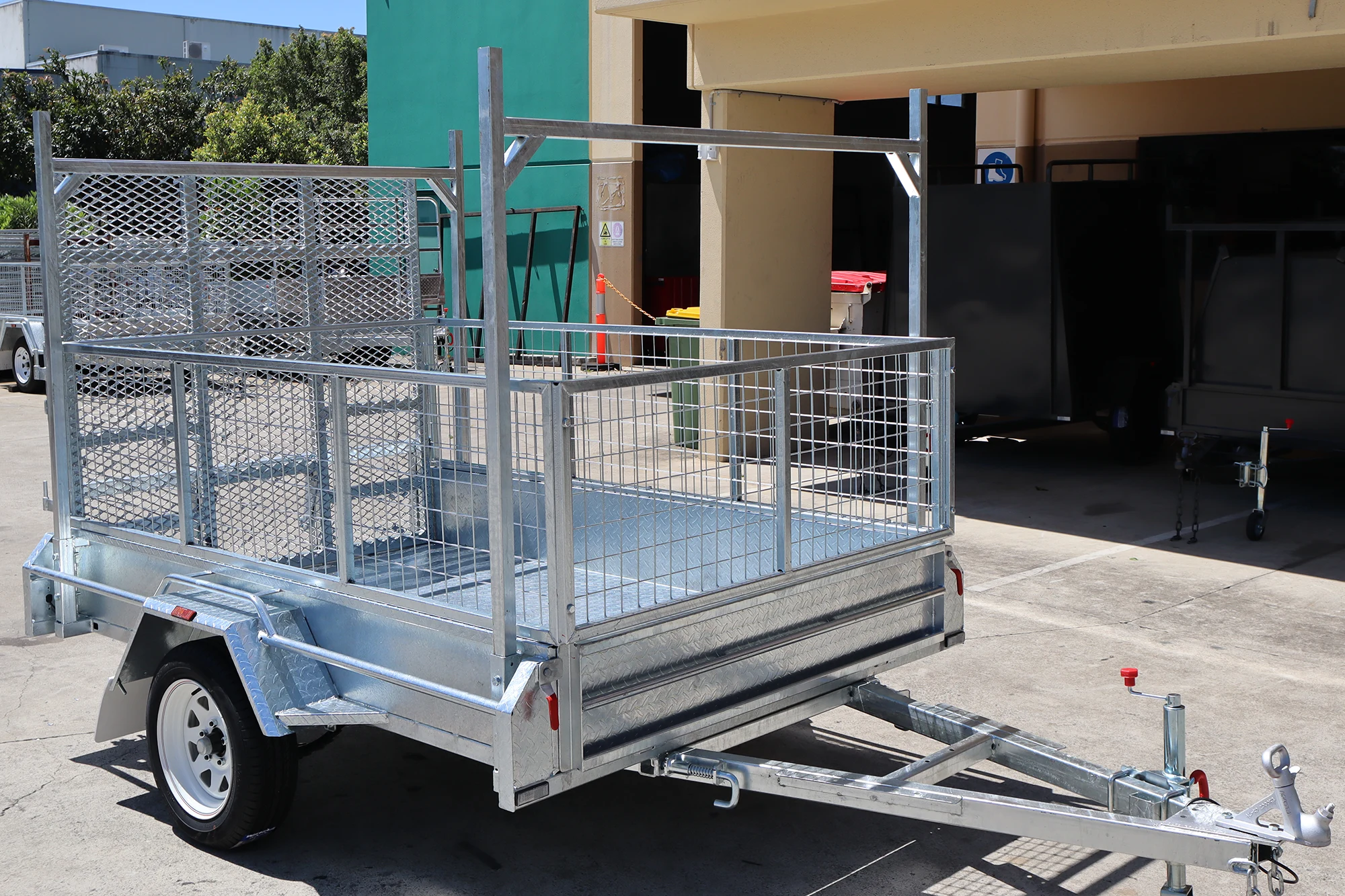 8x5 Galvanised 2ft Cage Trailer with 5ft Drop Down Ramp | Racks & Tilt Function | Trailer for Sale Brisbane — image 6