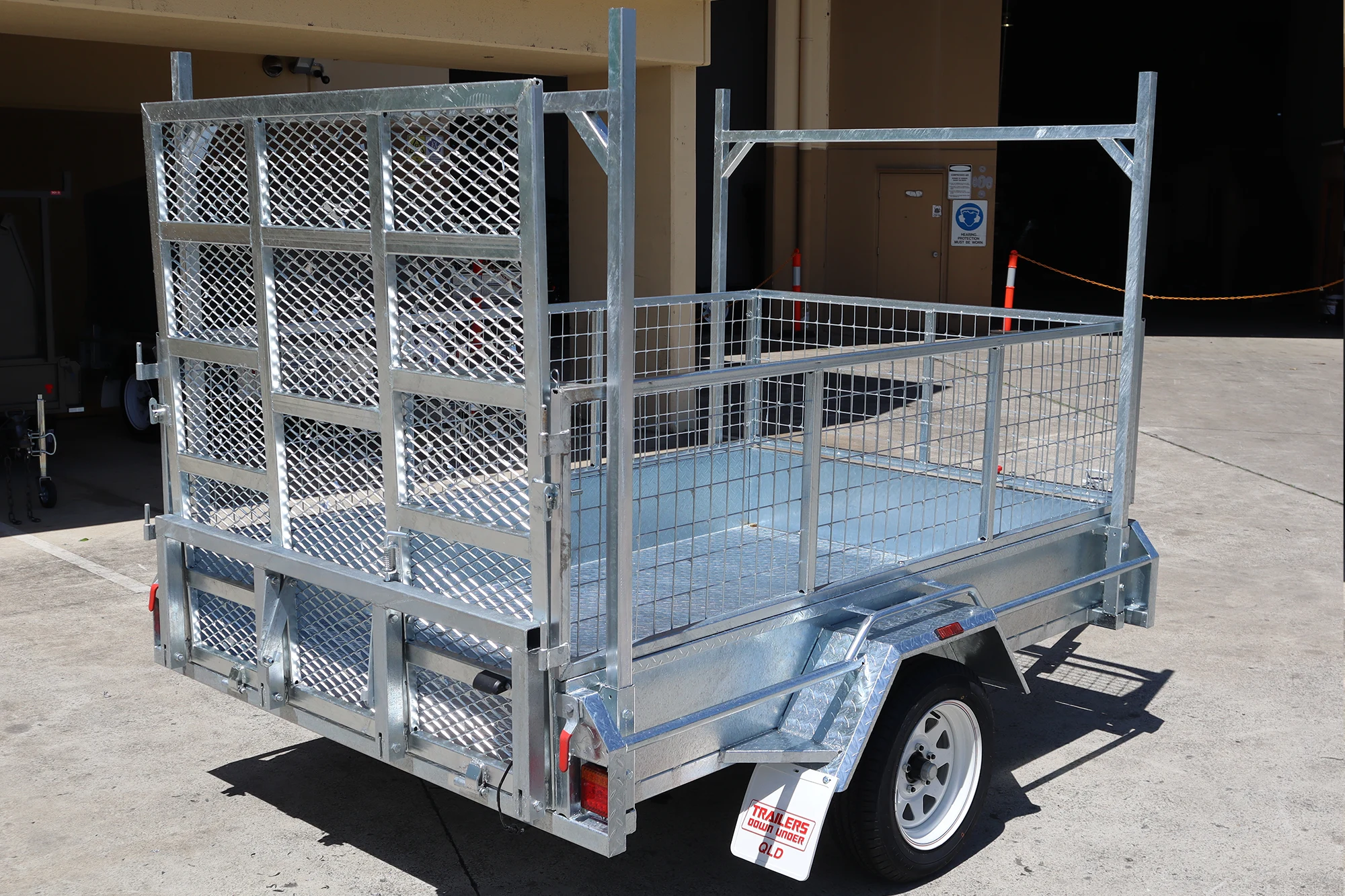 8x5 Galvanised 2ft Cage Trailer with 5ft Drop Down Ramp | Racks & Tilt Function | Trailer for Sale Brisbane — image 7