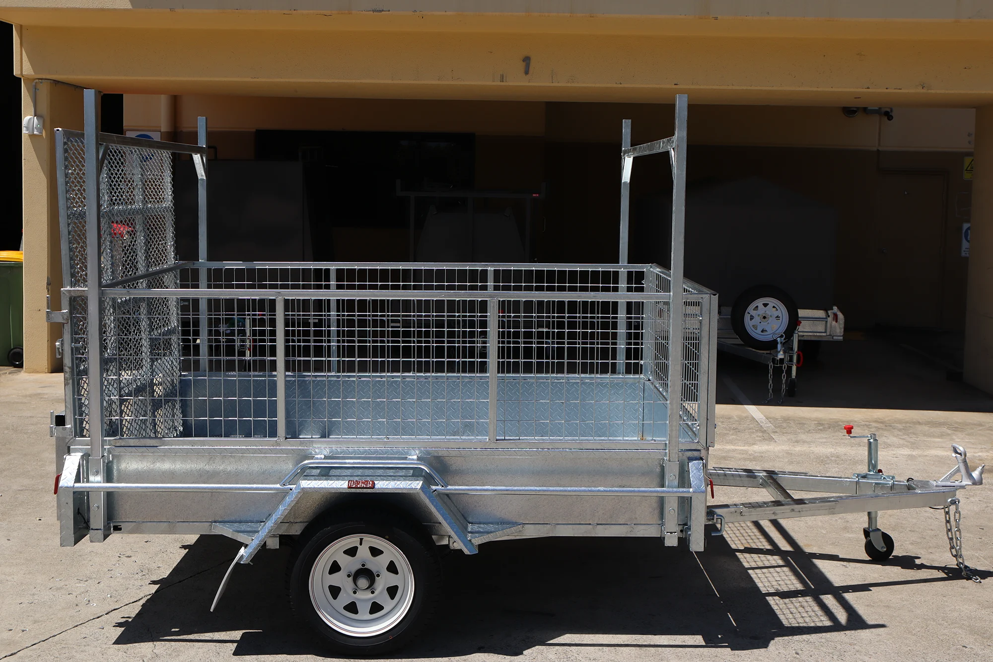 8x5 Galvanised 2ft Cage Trailer with 5ft Drop Down Ramp | Racks & Tilt Function | Trailer for Sale Brisbane — image 8