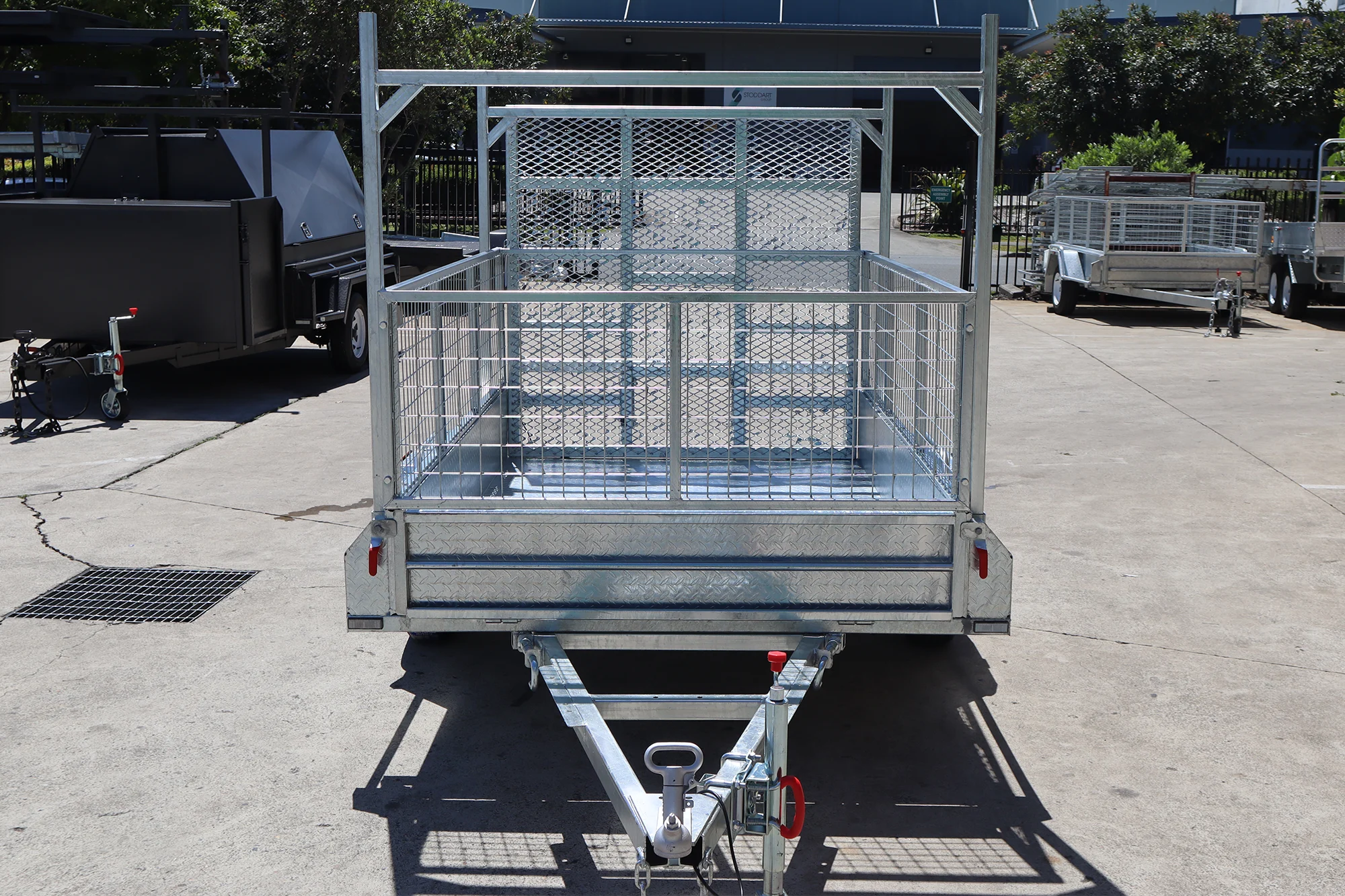 8x5 Galvanised 2ft Cage Trailer with 5ft Drop Down Ramp | Racks & Tilt Function | Trailer for Sale Brisbane — image 9