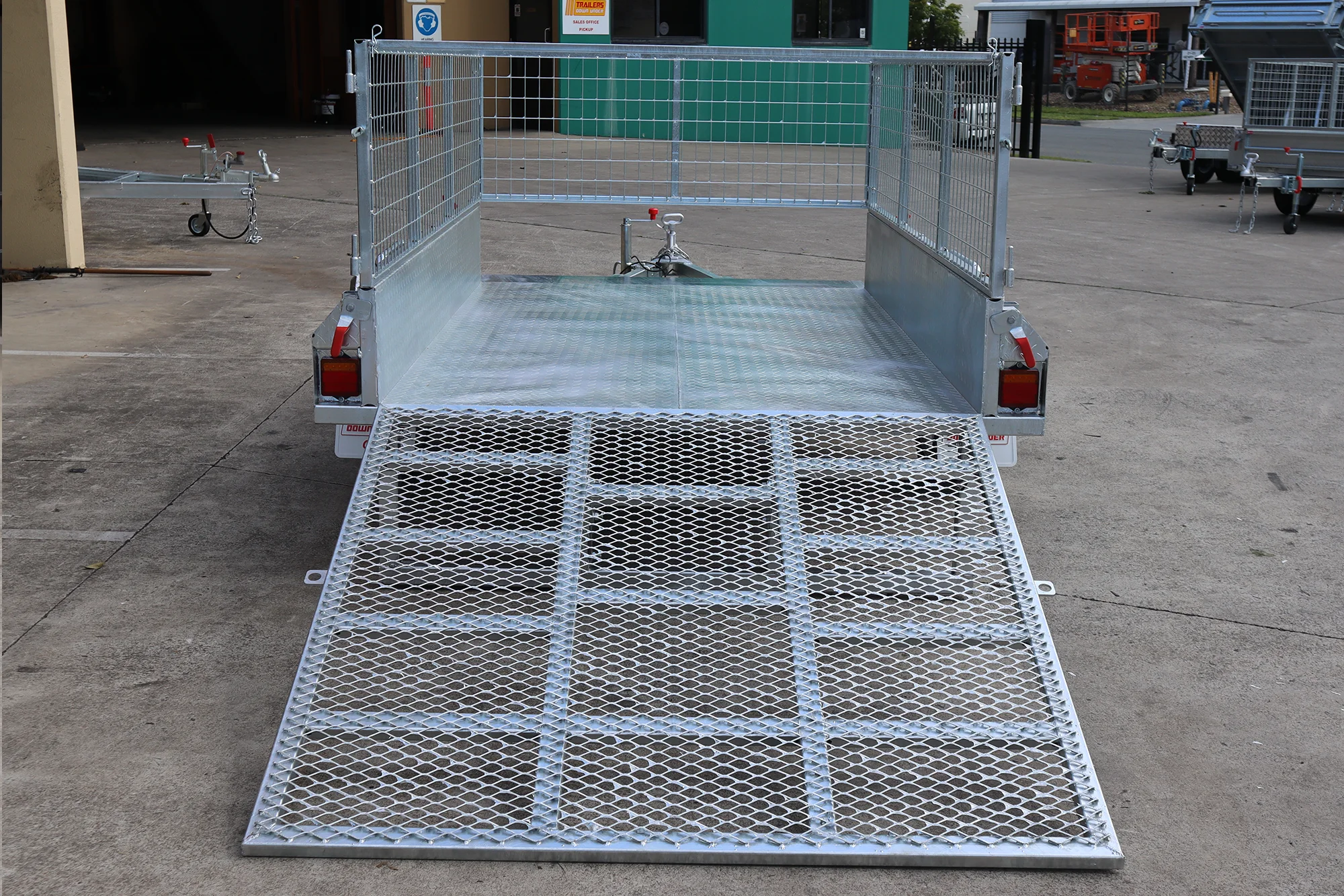 8x5 Galvanised 2ft Cage Trailer with 5ft Drop Down Ramp & Tilt Function for Sale Brisbane — image 2