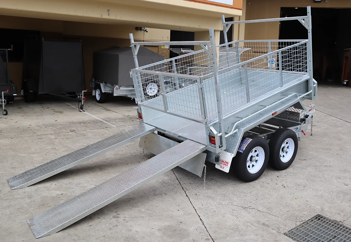 8x5 Galvanised Hydraulic Tipper Trailer 2ft Cage Ramps and Racks | 3.5 Tonne | Rocker Roller Suspension — image 2