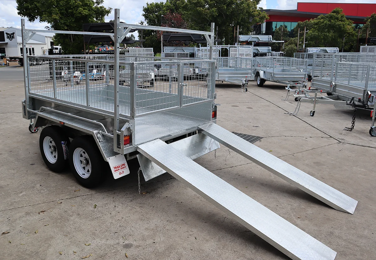 8x5 Galvanised Hydraulic Tipper Trailer 2ft Cage Ramps and Racks | 3.5 Tonne | Rocker Roller Suspension — image 3