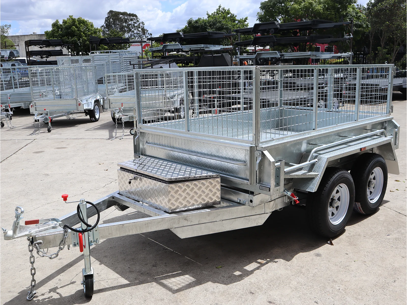 8x5 Galvanised Hydraulic Tipper Trailer 2ft Cage and Ramps | 3.5 Tonne | Rocker Roller Suspension — image 5