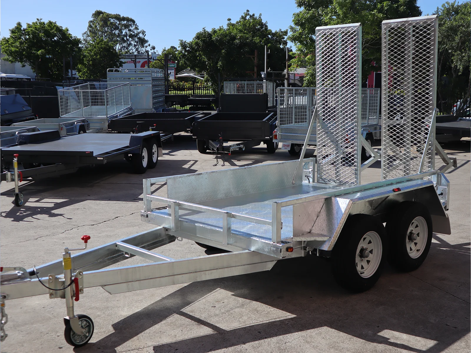 8x5 Heavy Duty Galvanised Plant Trailer 3.2 Tonne ATM