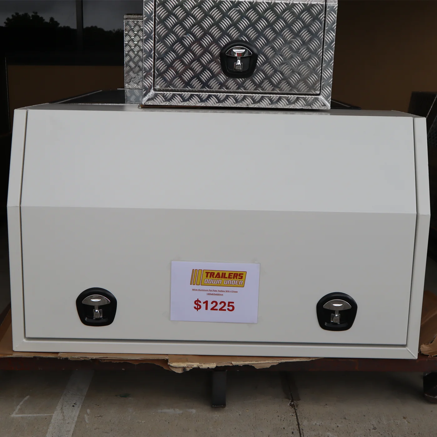 White Flatplate Aluminium Toolbox with 4 Drawers for Sale Brisbane
