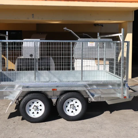 10x6 Galvanised Cage Trailer For Sale with 3ft Cage | Ladder Racks — image 2