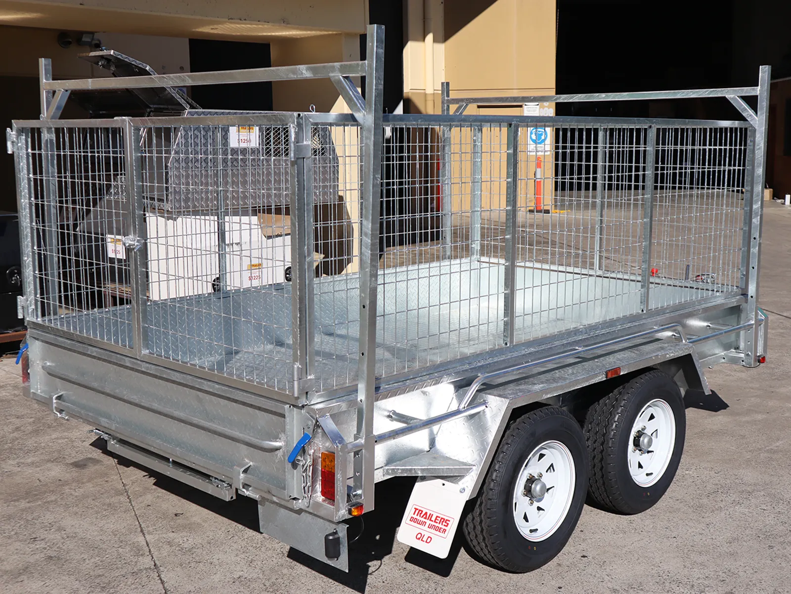 10x6 Galvanised Cage Trailer For Sale with 3ft Cage | Ladder Racks