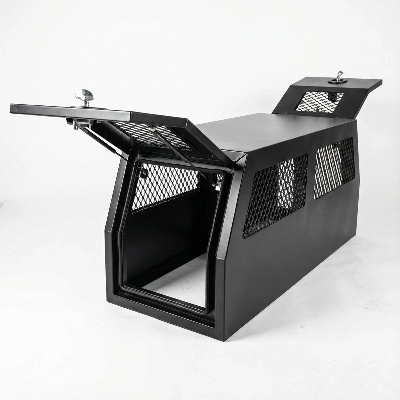 Black Mesh Dog Box Aluminium Toolbox Canopy – Truck & Trailer– Brisbane