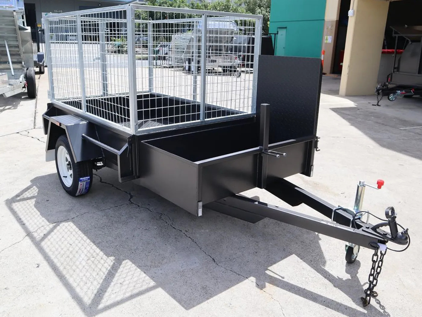 6x4 Basic Gardening Trailer with Open Mower Box for Sale — image 3