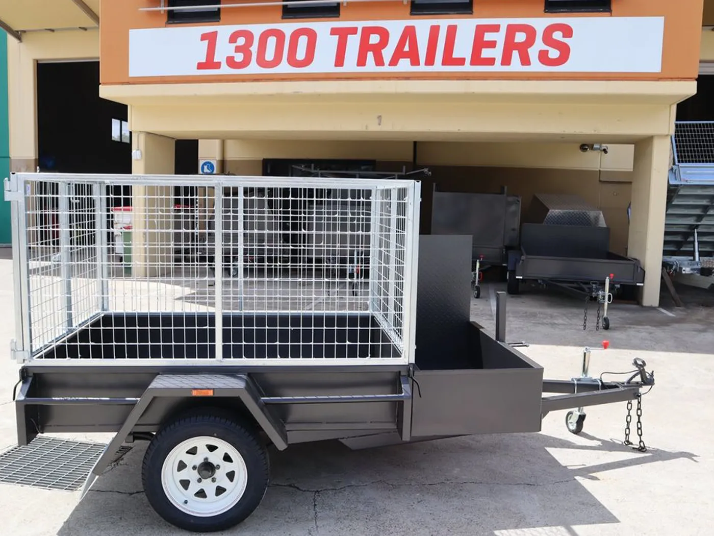 6x4 Basic Gardening Trailer with Open Mower Box for Sale — image 4