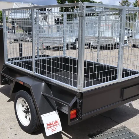 6x4 Basic Gardening Trailer with Open Mower Box for Sale — image 7