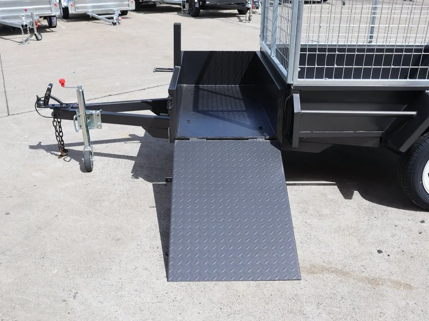 6x4 Basic Gardening Trailer with Open Mower Box for Sale — image 9