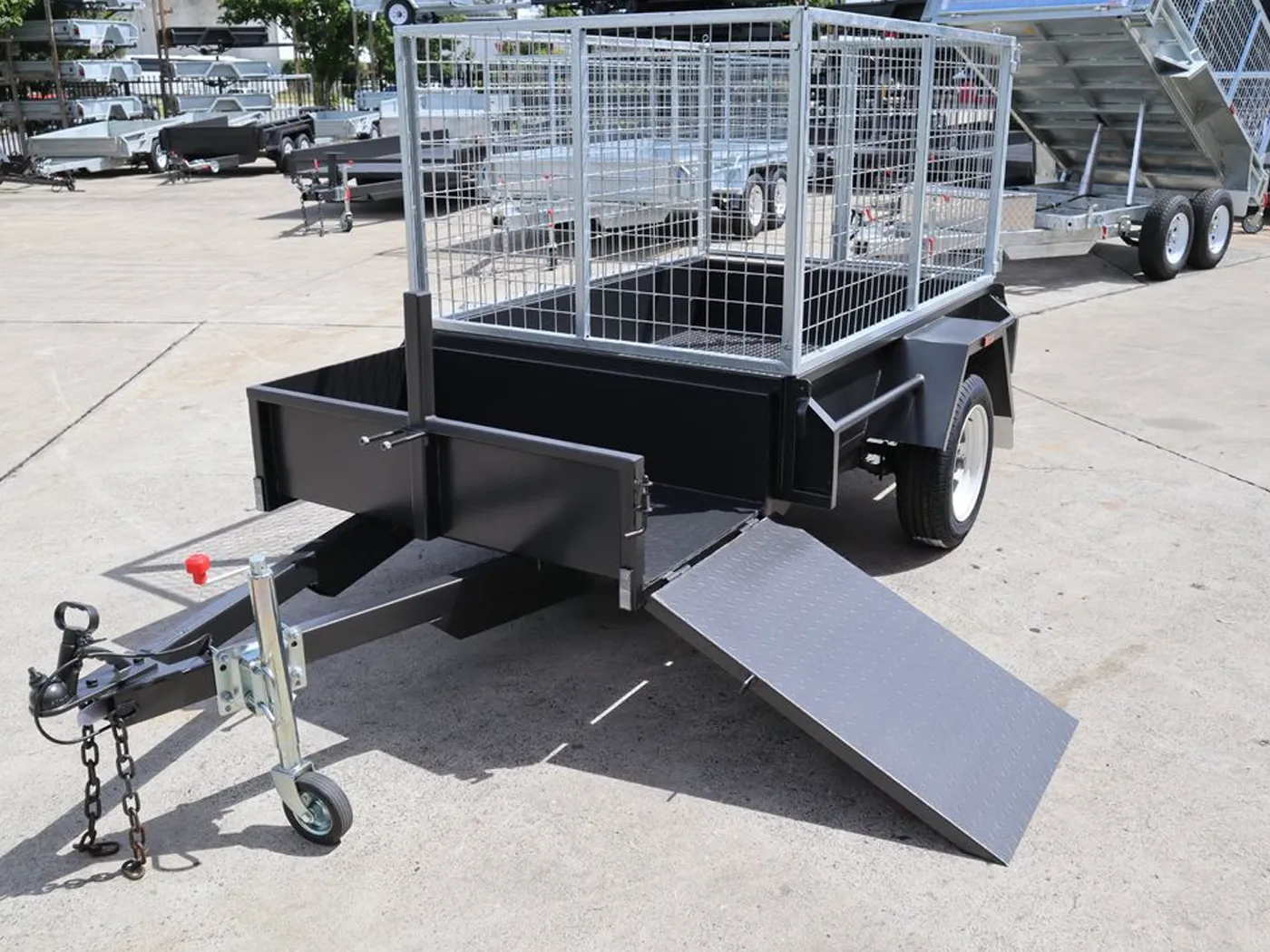 6x4 Basic Gardening Trailer with Open Mower Box for Sale — image 10
