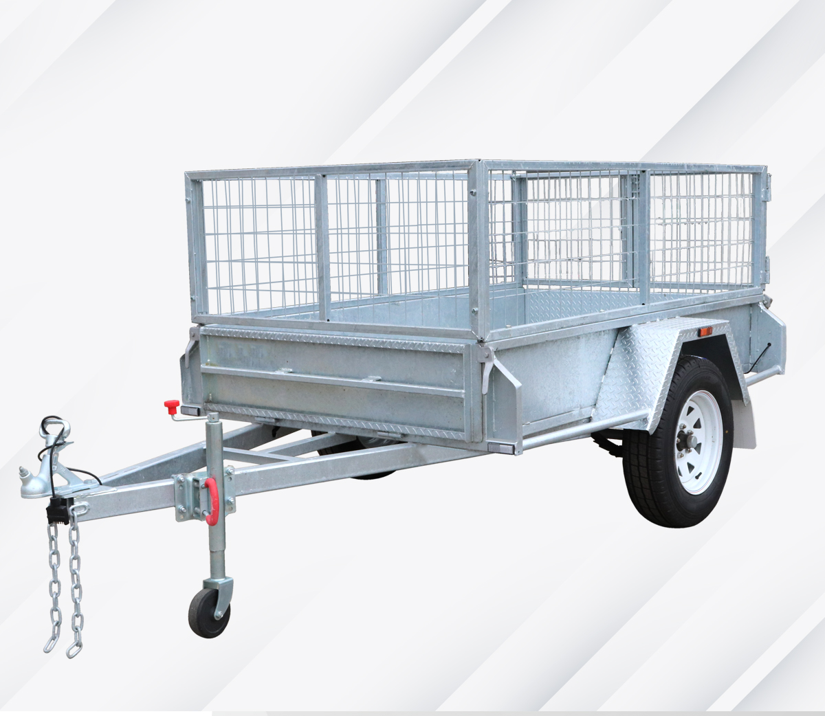 6x4 Single Axle Aussi Galvanised 600mm(2ft) Cage Trailer For Sale - Brisbane