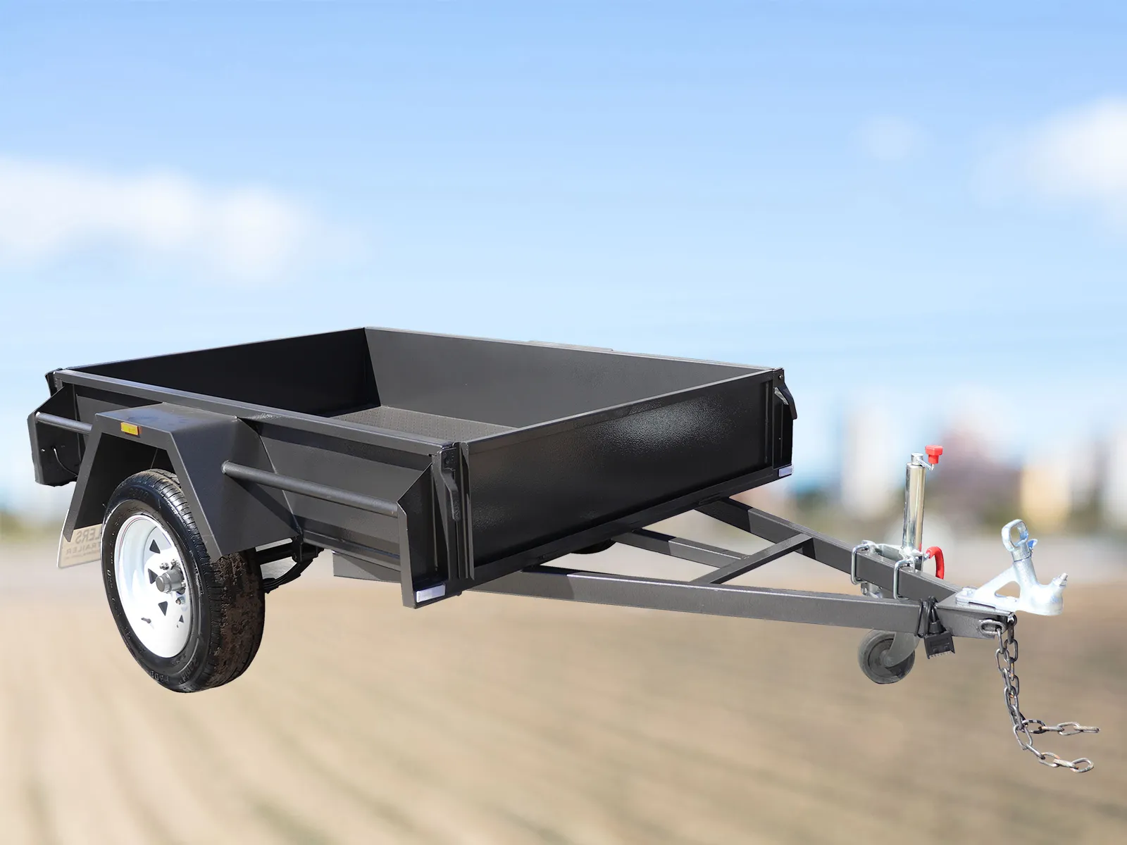 6x4 Domestic Duty Checker Plate Floor Box Trailer For Sale Brisbane