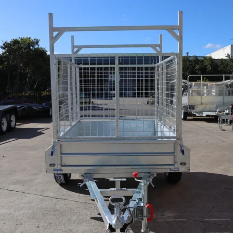 6x4 Galvanised 3ft Cage Trailer for Sale with Ladder Racks and Tilt Function — image 3