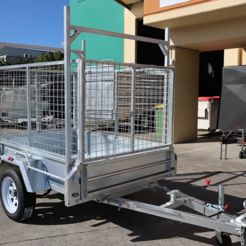 6x4 Galvanised 3ft Cage Trailer for Sale with Ladder Racks and Tilt Function — image 4