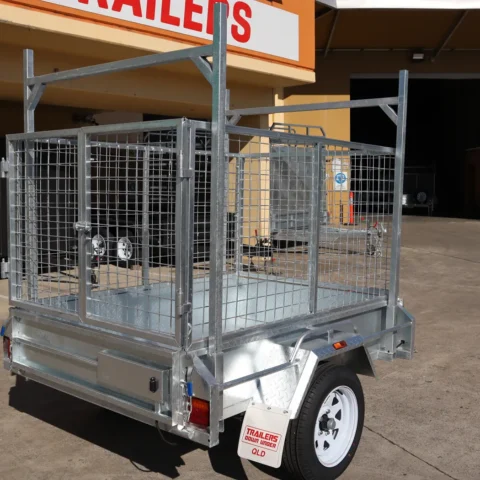 6x4 Galvanised 3ft Cage Trailer for Sale with Ladder Racks and Tilt Function — image 6