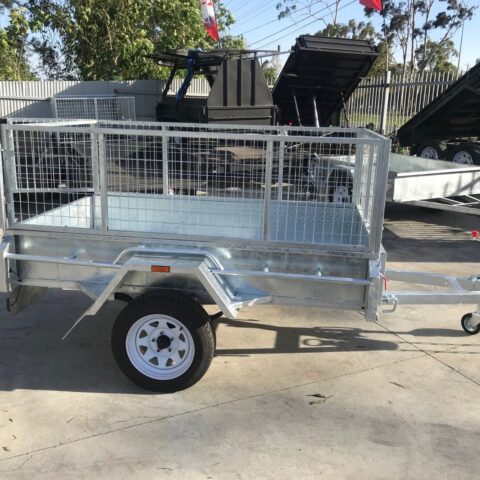 7x4 Heavy Duty Single Axle Galvanised Trailer with 3 Ft Cage for Sale in Brisbane — image 13