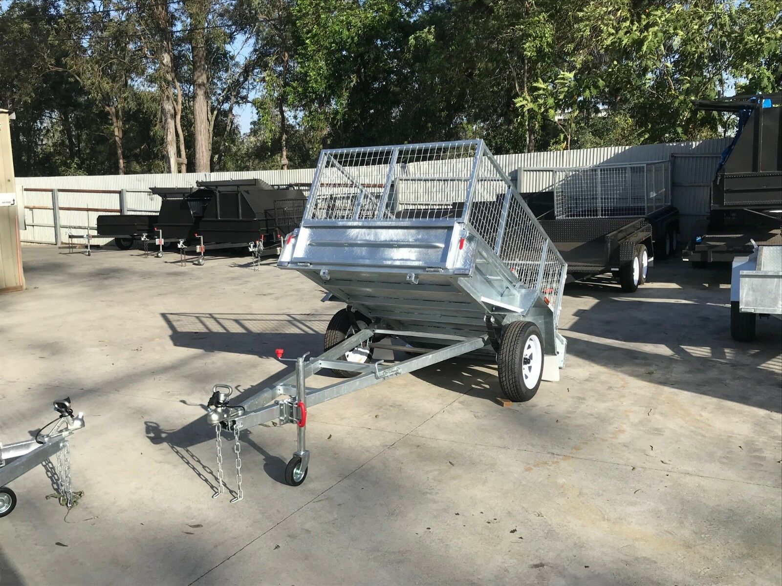 7x4 Heavy Duty Single Axle Galvanised Trailer with 3 Ft Cage for Sale in Brisbane — image 9