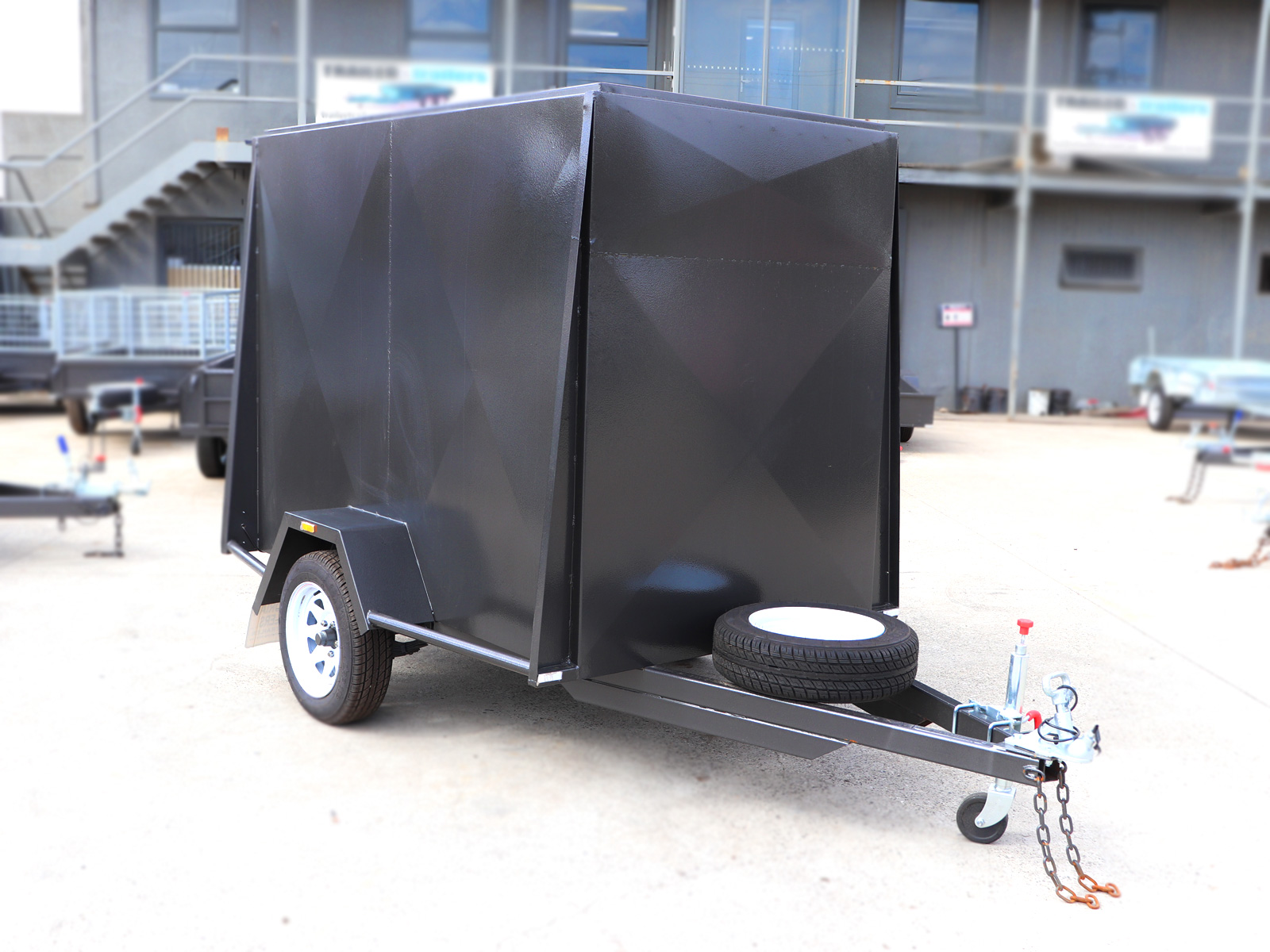 7x4 Single Axle Fully Enclosed 5ft High Van Cargo Trailer For Sale Brisbane