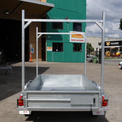 7x4 Galvanised Trailer with Tilt Function | Ladder Racks | Single Axle Galvanised Box Trailer For Sale - Brisbane — image 2