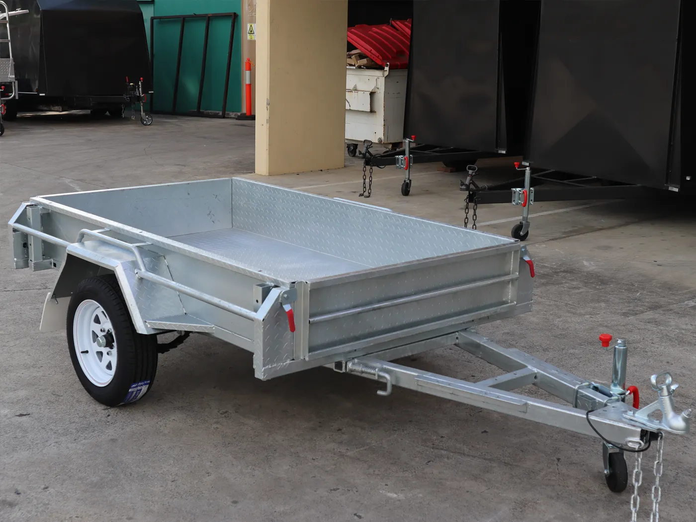 7x4 Galvanised Trailer with Tilt Function Single Axle Galvanised Box Trailer For Sale - Brisbane — image 5