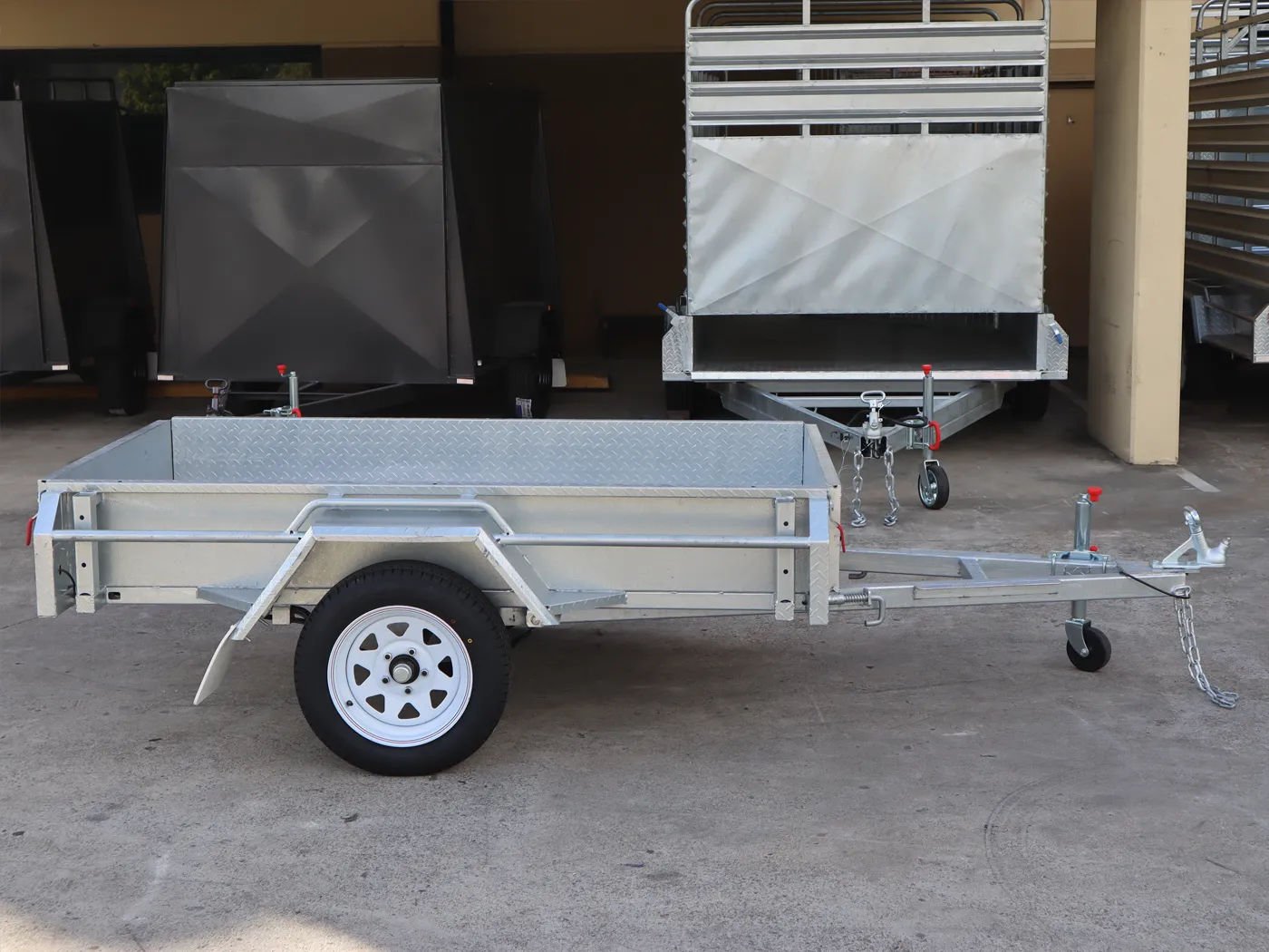 7x4 Galvanised Trailer with Tilt Function Single Axle Galvanised Box Trailer For Sale - Brisbane — image 6