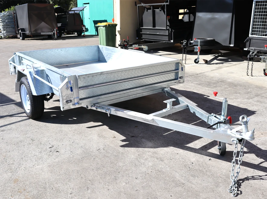 7x5 Heavy Duty Galvanised Box Trailer for Sale in Brisbane Single Axle with Manual Tilt Function — image 2
