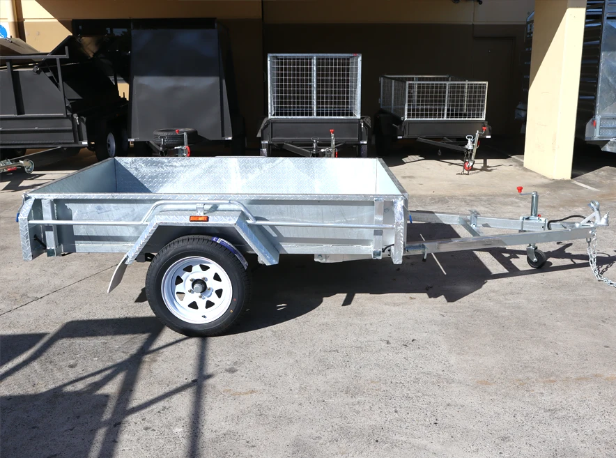 7x5 Heavy Duty Galvanised Box Trailer for Sale in Brisbane Single Axle with Manual Tilt Function — image 3
