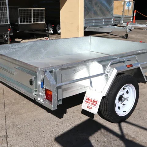 7x5 Heavy Duty Galvanised Box Trailer for Sale in Brisbane Single Axle with Manual Tilt Function — image 4