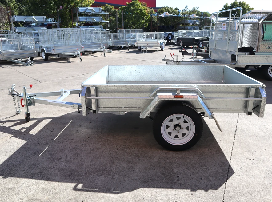 7x5 Heavy Duty Galvanised Box Trailer for Sale in Brisbane Single Axle with Manual Tilt Function — image 7