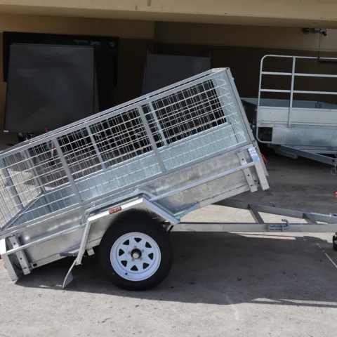 7x5 Heavy Duty Single Axle Galvanised Box Trailer with 2 Ft Cage for Sale in Brisbane — image 2
